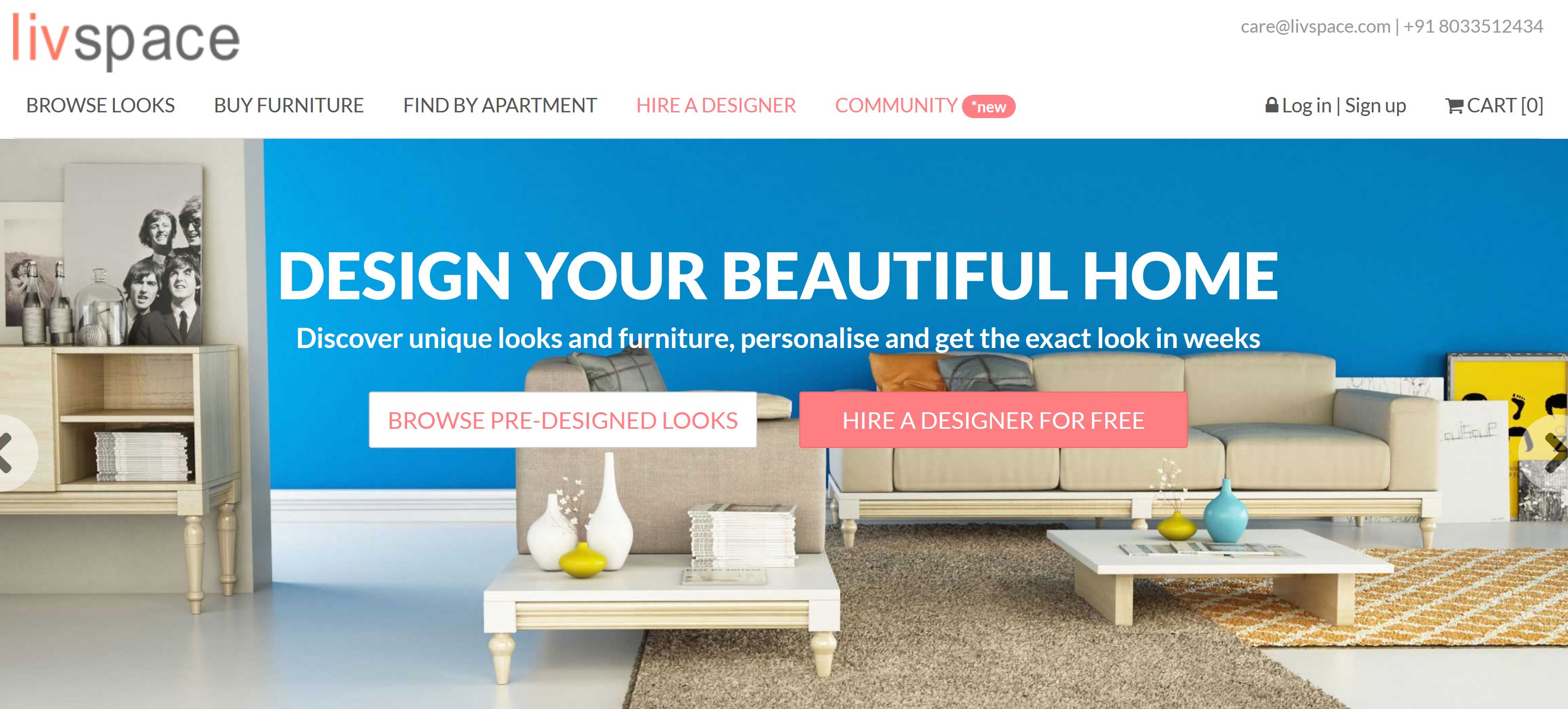 Livspace, India’s first and only online end-to-end home design and