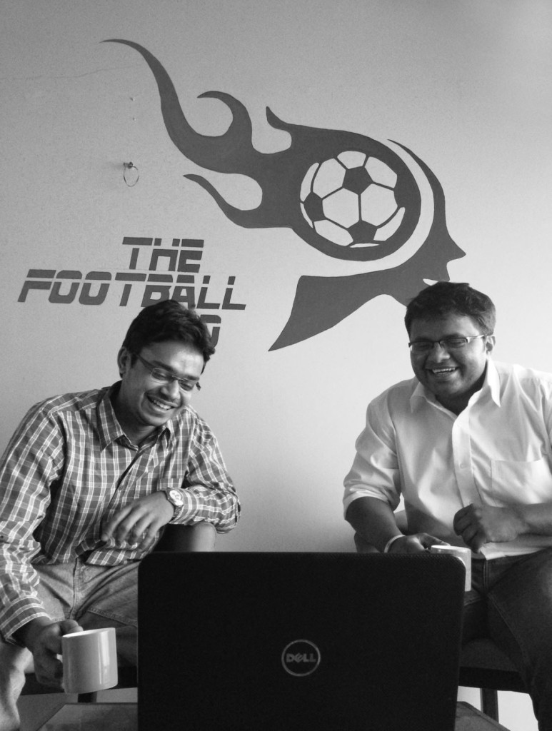 Pranesh K, CEO & Rohit N, COO of The Football Mind (From Left to Right)