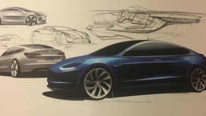 Mr Musk has tweeted design sketches of the Model 3