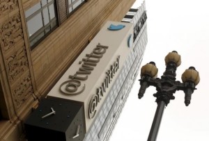 The Twitter logo is shown at its corporate headquarters  in San Francisco, California April 28, 2015.  REUTERS/Robert Galbraith