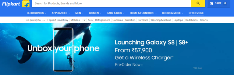 flipkart tops e commerce