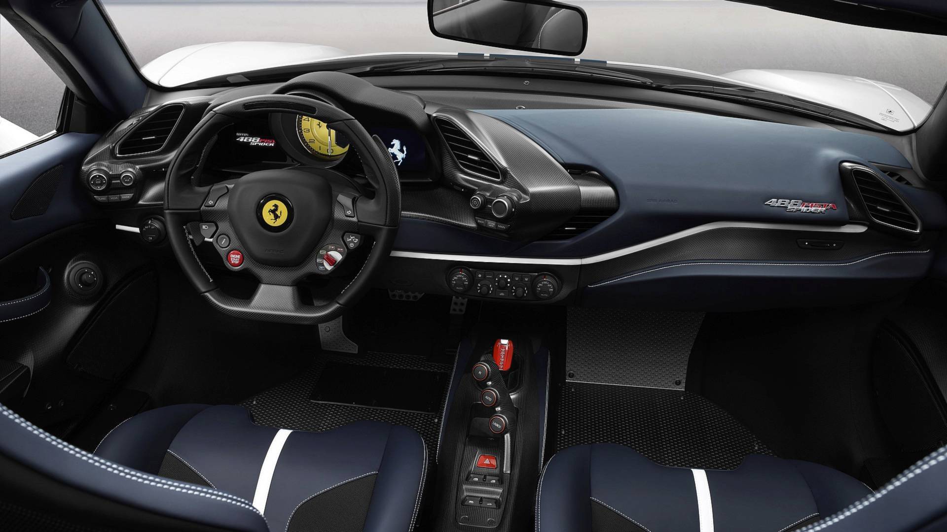 488 Pista Spider interior