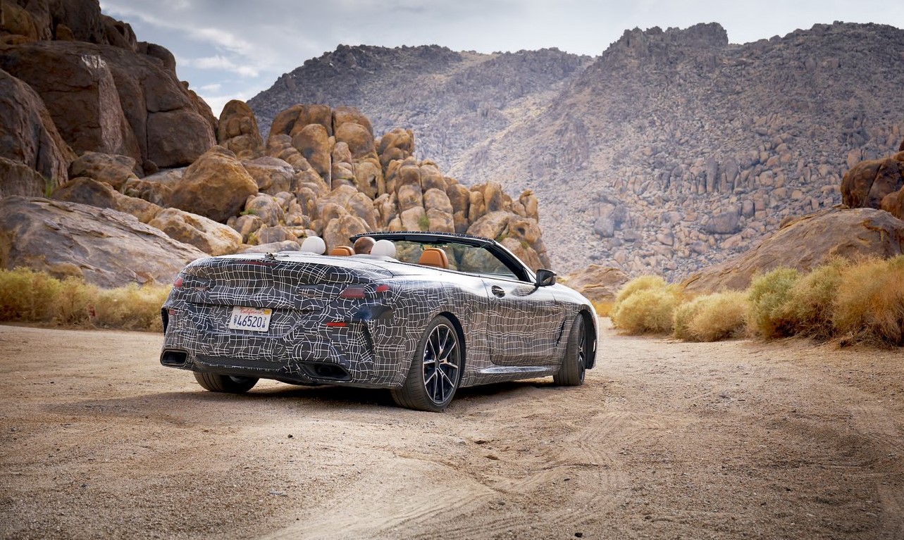 BMW 8-series convertible top down