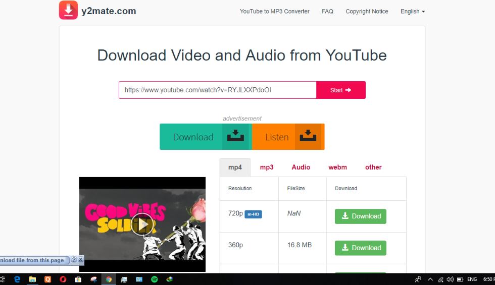 download audio from youtube video