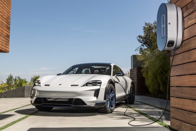 Porsche Taycan production charging system