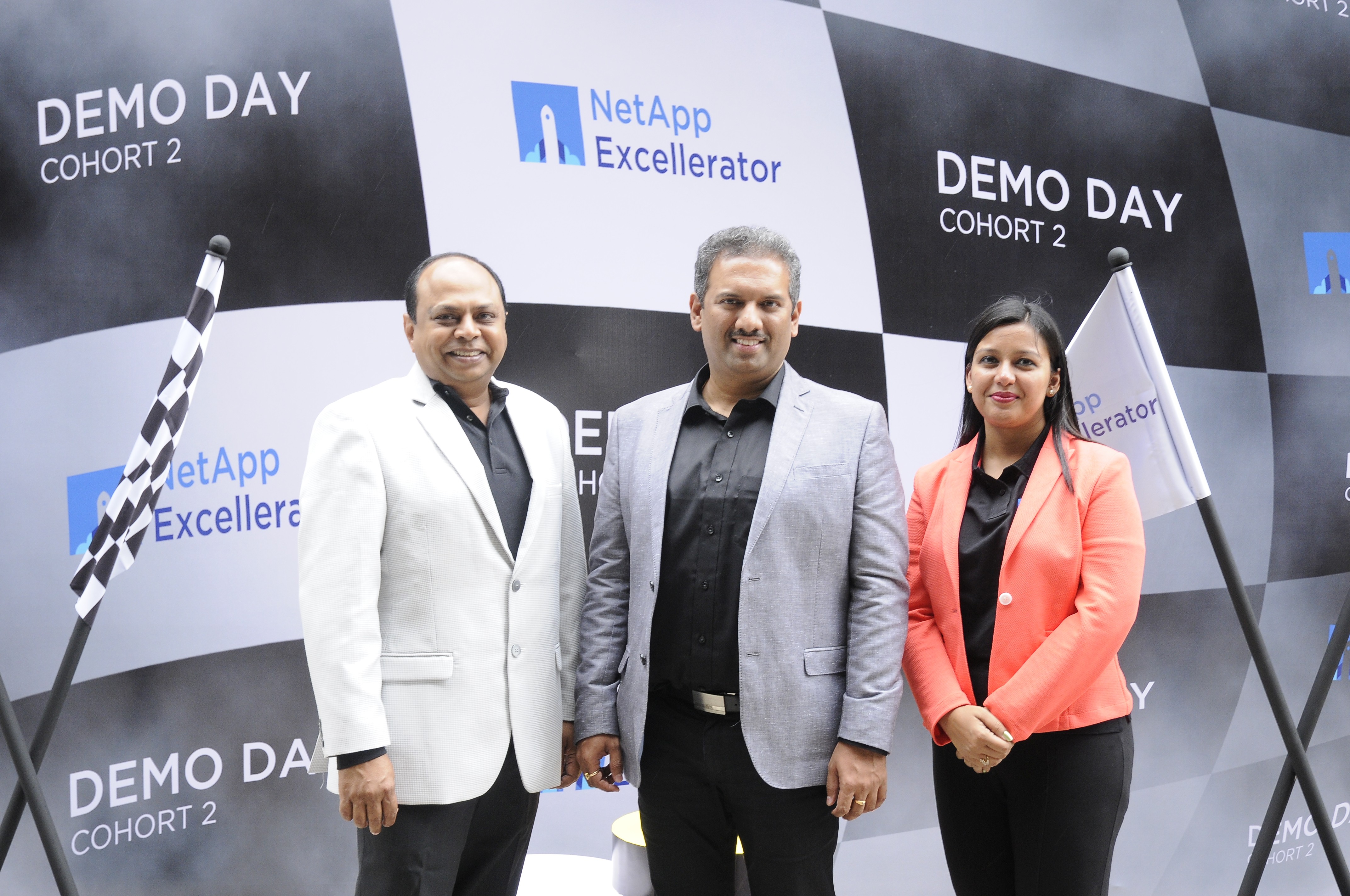 NetApp Excellerator Left to right - Deepak Visweswaraiah, Ajeya Motaganahalli and Madhurima Agarwal