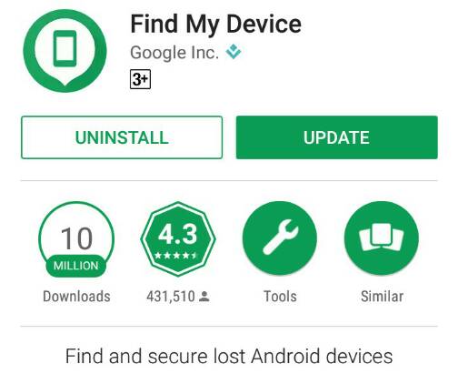 google find my device app