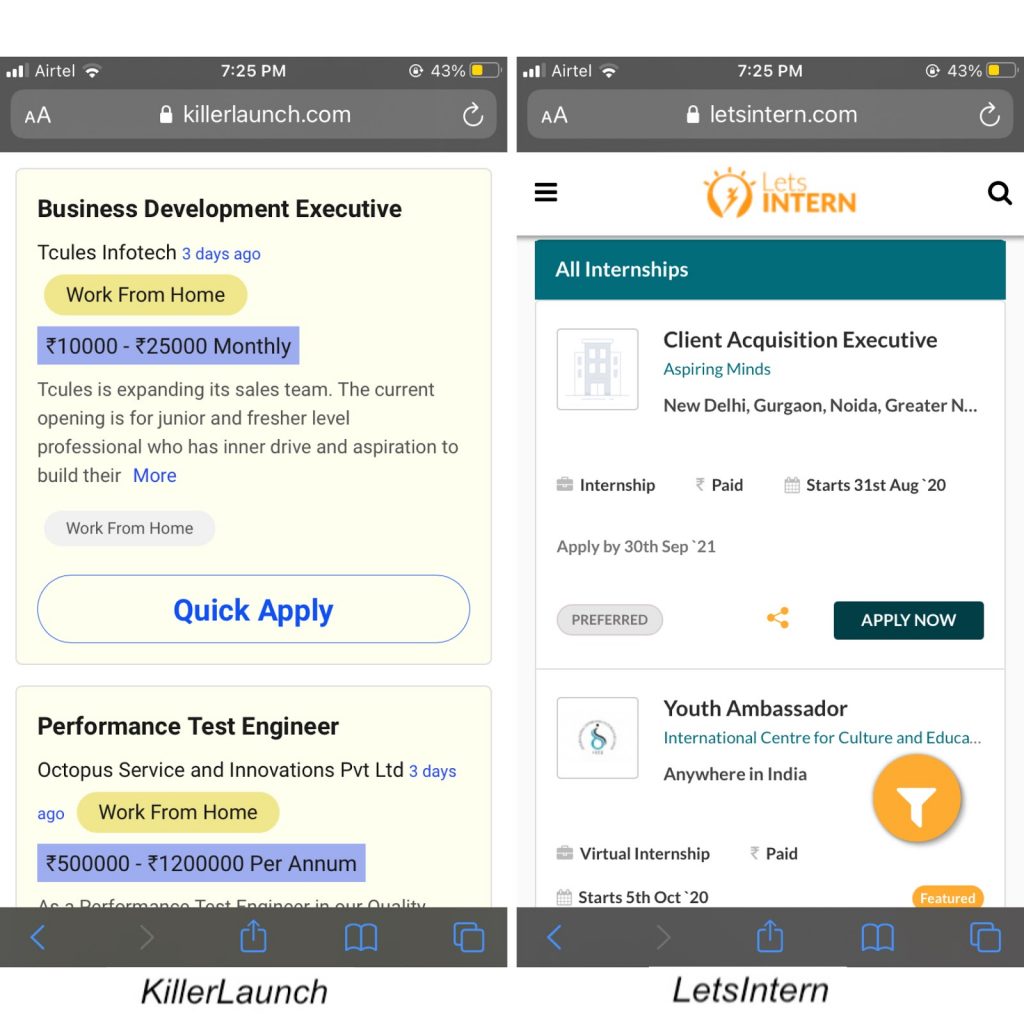 Tired of using LetsIntern? Try KillerLaunch- Your new destination to ...