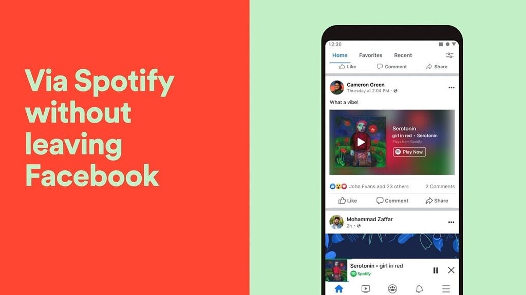 Spotify’s new ties with Facebook will enable in-app playback feature