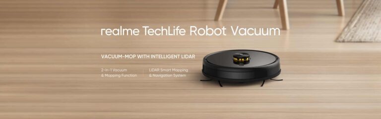 Realme Launches TechLife Robot Vacuum Cleaner With Smart Lidar System And More