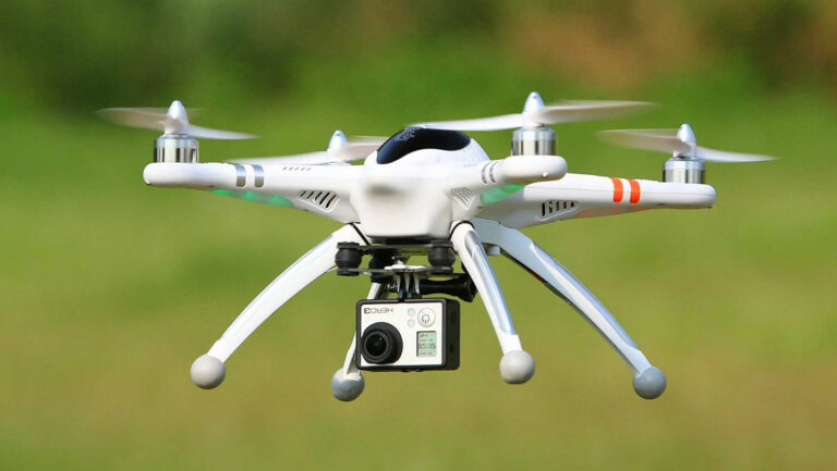 Drone with GoPro camera in Air