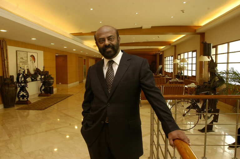 Photo of Shiv Nadar Founder- HCL Technologies Ltd, at his office in Noida, India