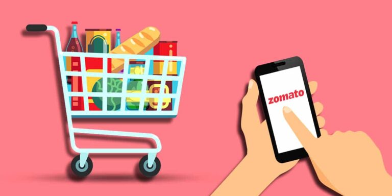 Zomato logo on a smartphone