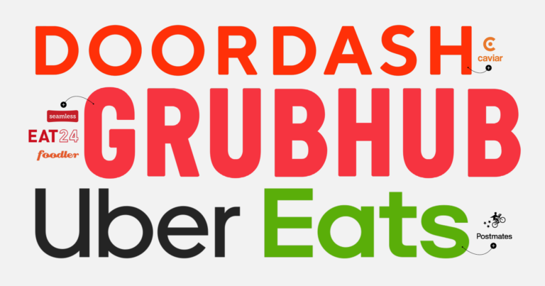 Grubhub, Uber Eats, Doordash