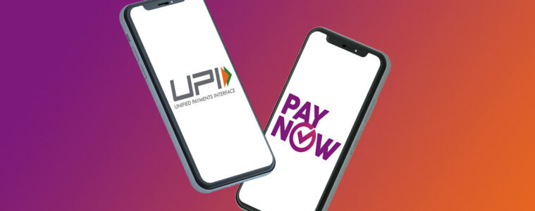 UPI and PayNow logo on Smartphone Mockup