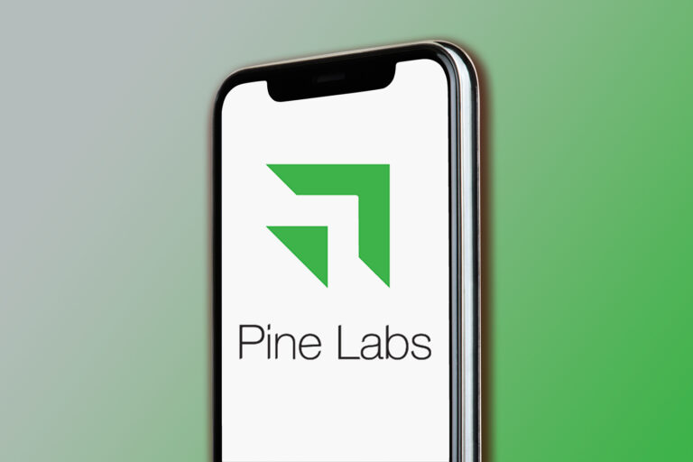 Pine Labs displayed on iPhone 11