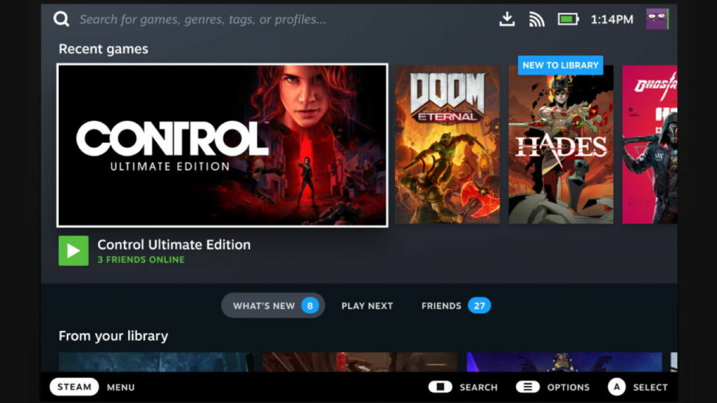 New Steam Deck UI