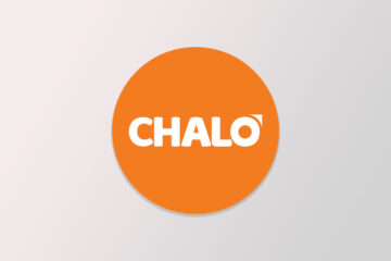 Chalo logo on a gradient background
