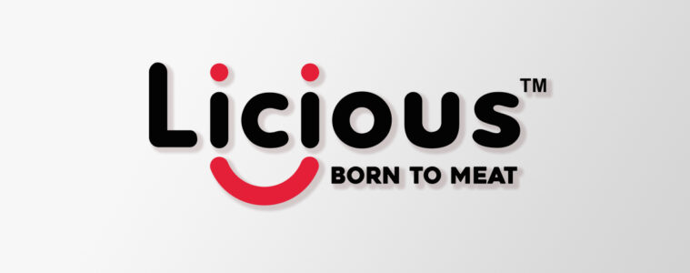 Licious official logo on a gradient background
