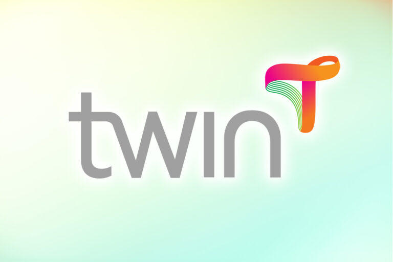 Twin Health logo on a gradient background