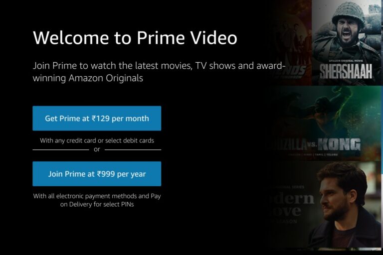 amazon prime Rs. 129 monthly subscription