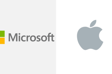 Microsoft and Apple logo