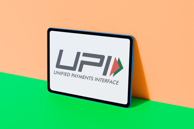 UPI logo Colorful digital tablet