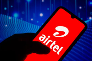 Bharti Airtel Ltd logo seen displayed on a smartphone