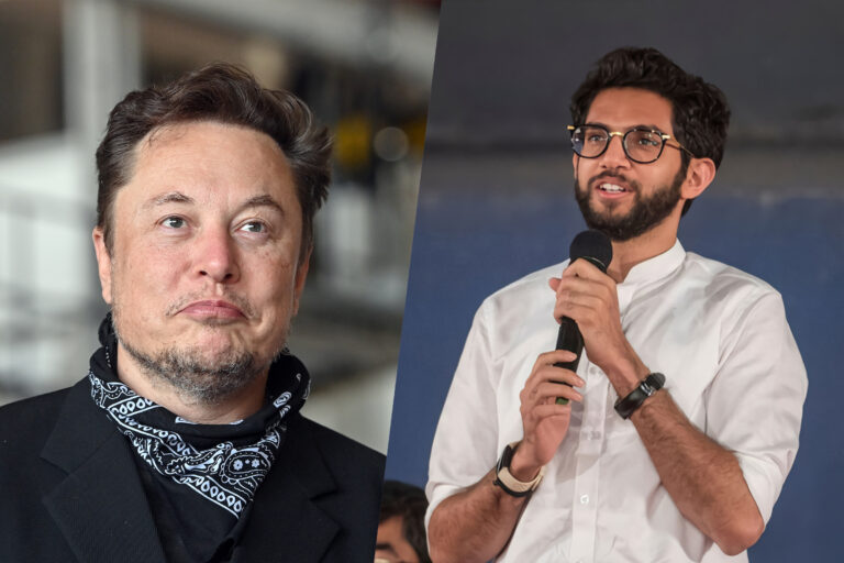 Image of Elon Musk and Aaditya Thackeray