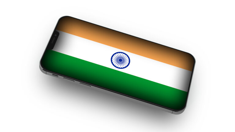 iPhone with Indian Flag