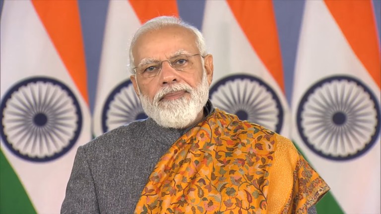 PM Narendra Modi adderssing the launch of Pandit Jasraj Cultural Foundation