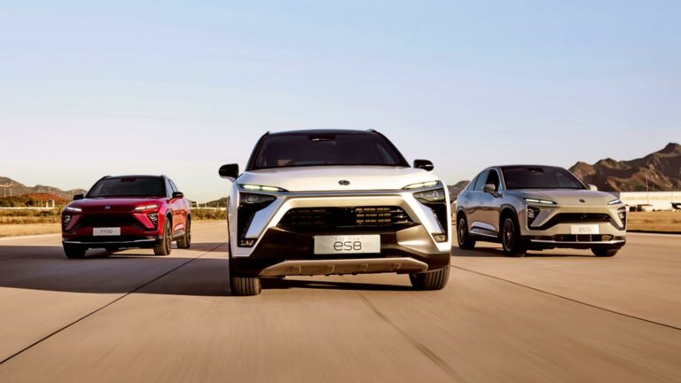 Nio, Li Auto and Xpeng vehicles