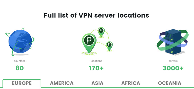 PandaVPN review - servers