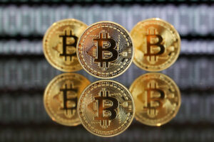 Bitcoin's price rose almost US$2,000 in a 10-minute period starting at 6:30 a.m.