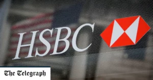 HSBC logo displayed on a window