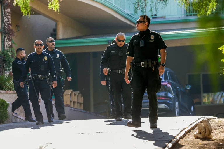 A group of cops at a crime scene