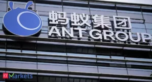 Ant Group logo at headquarters