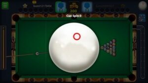 tap on the cue ball to adjust the hitting position of the cue on the ball which is illustrated by a red dot. This will give you more control of your cue ball once you have hit it