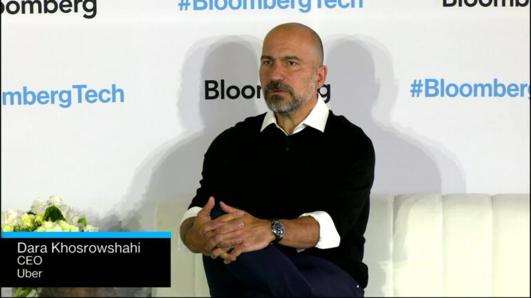 Uber CEO Dara Khosrowshahi at an event