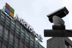 FILE - A security surveillance camera is seen near the Microsoft office building in Beijing, July 20, 2021. ) Read more at: https://economictimes.indiatimes.com/tech/technology/microsoft-scales-down-russia-operations-due-to-ukraine-crisis/articleshow/92085589.cms?utm_source=contentofinterest&utm_medium=text&utm_campaign=cppst