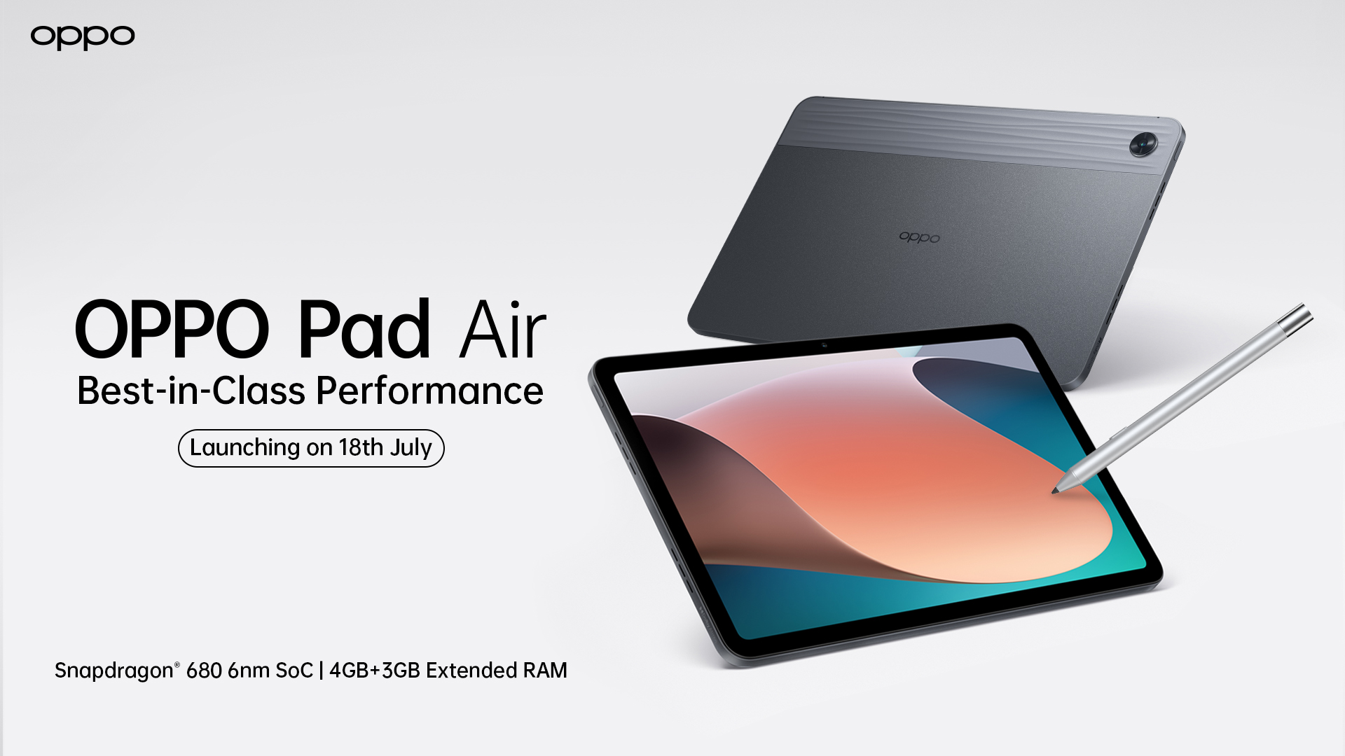 Oppo Pad Air Tablet with Enco X2 TWS earbuds to launch with Reno 8