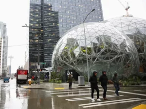 Amazon Sphere seen at Seattle, Washington