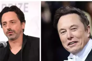 Image of Sergey Brin alongside Elon Musk