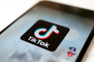 TikTok logo depicted on a screen