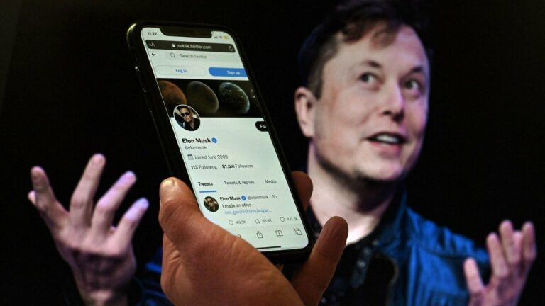 Elon Musk along with a phone