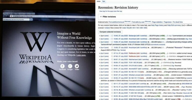 Wikipedia Recession Edit
