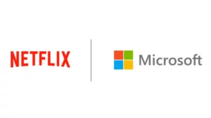 Netflix logo alongside Microsoft logo