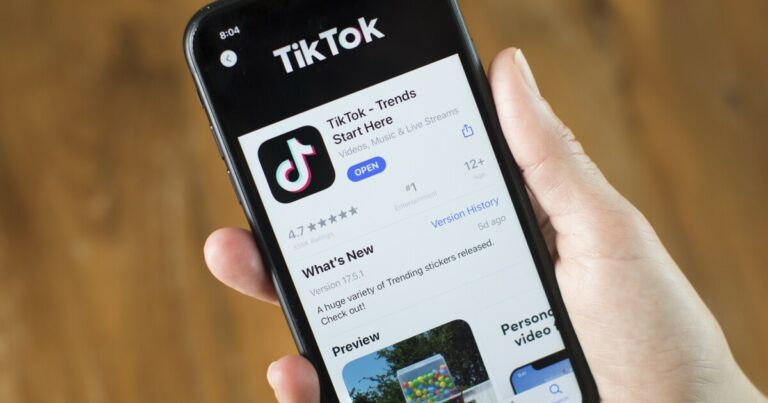 TikTok logo depicted on a screen