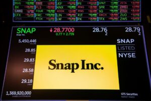 Snap Inc banner depicted against results