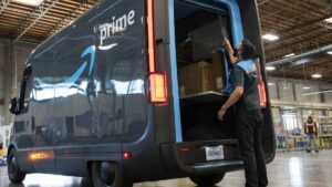 Electric delivery van from Amazon and Rivian